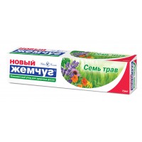 ЖЕМЧУГ новый зубная паста Семь трав 75мл в пенале